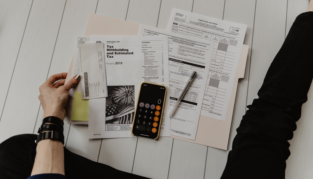 Financial planning and documents on a desk